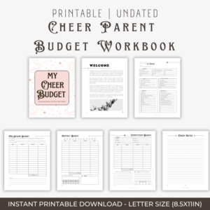 Cheer Parent Budget Workbook (Boho Mystic theme)