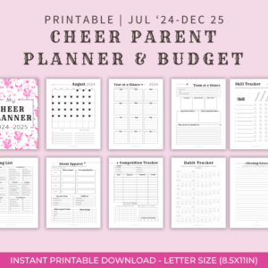 Cheer Parent Planner, July 2024-Dec 2025 (Cowgirl theme)