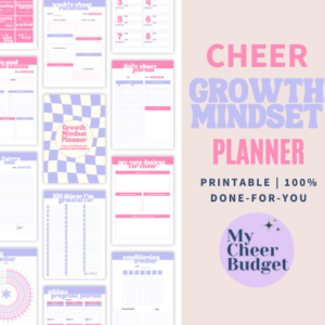 printable growth mindset workbook for cheerleaders