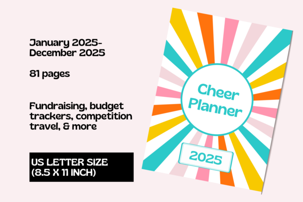 printable ultimate planner 2025 cheer mom