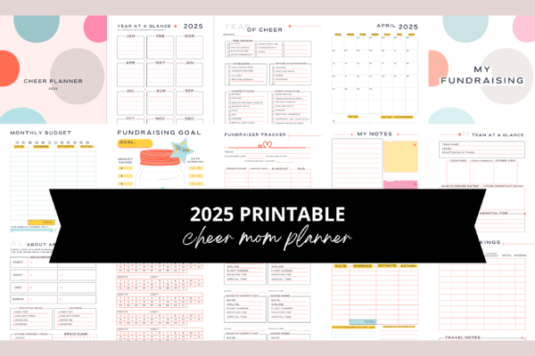 posh bubbles printable ultimate planner for cheer moms 2025