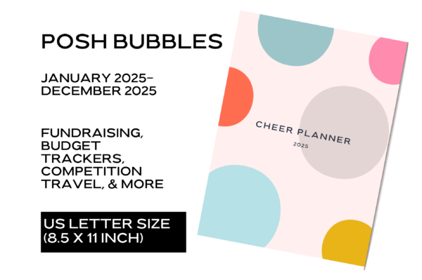 posh bubbles printable ultimate planner for cheer moms 2025