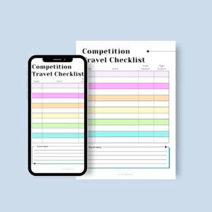 cheerleading competition travel checklist